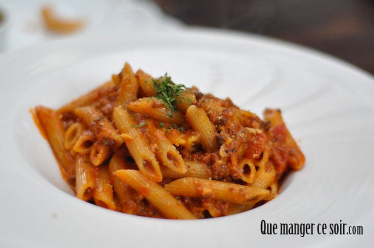 Recette De Penne Sauce Tomate | Que Manger Ce Soir